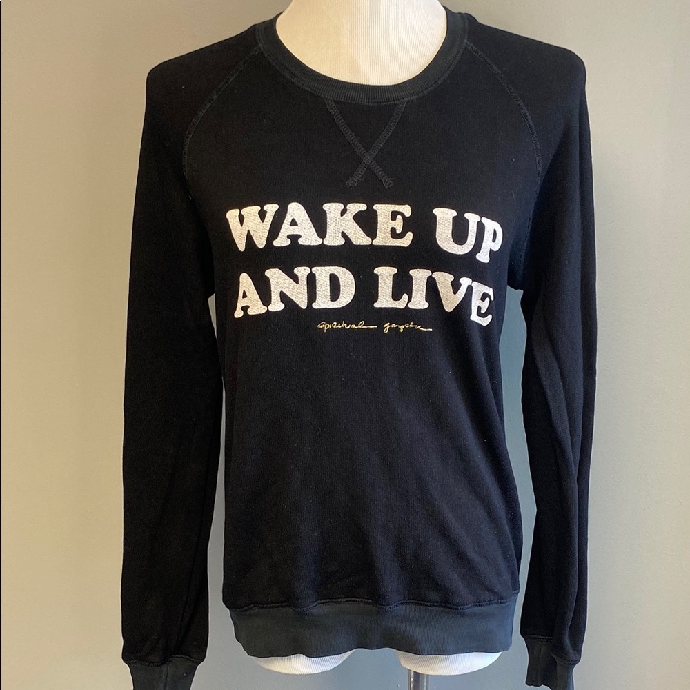 Spiritual Gangster Black and Gold Sweatshirt